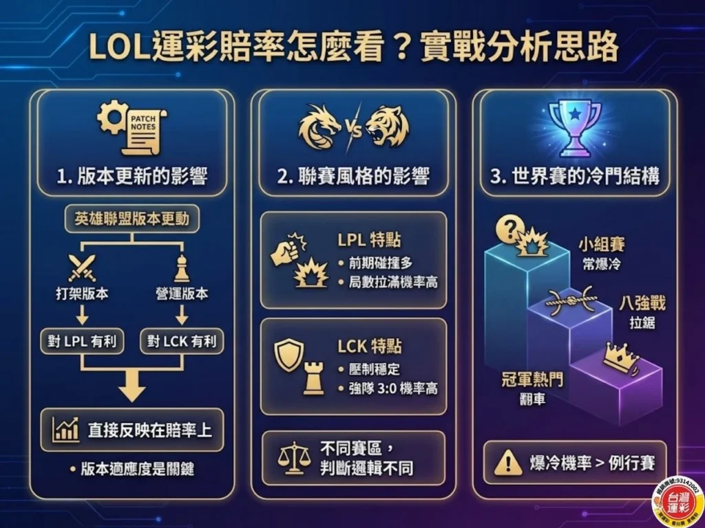 英雄聯盟運彩 lol運彩 lol運彩賠率 英雄聯盟職業聯賽 LPL LCK lol世界賽運彩 lol運彩讓分 lol運彩怎麼買 電競運彩