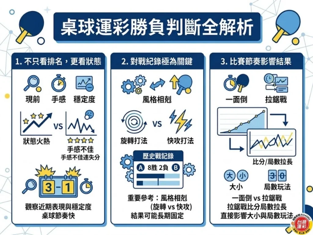桌球運彩 乒乓球運彩 桌球運彩投注 乒乓球運彩分析 桌球運彩投注技巧